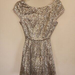 B. Smart Silver Sequin Formal Dress – Women’s Size 5 – Sparkle Evening Gown